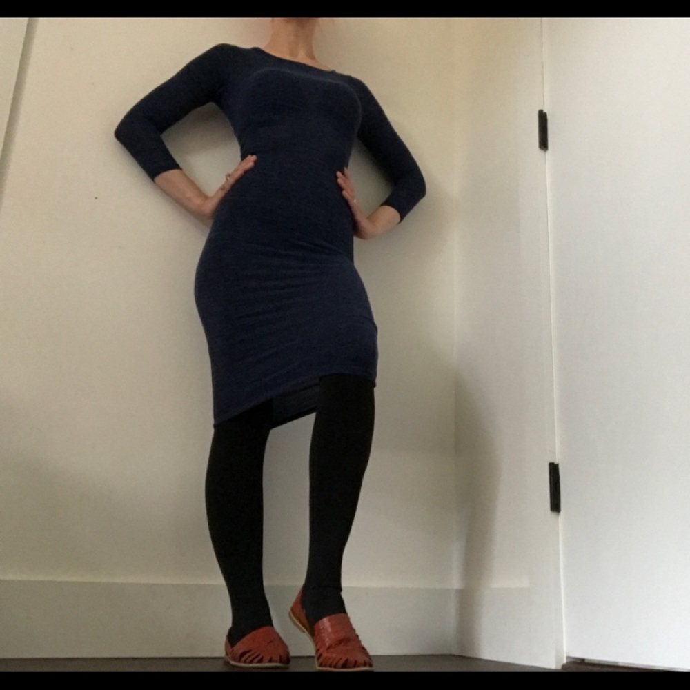 Forever 21 NWT Dark Marble Blue Tight Dress
